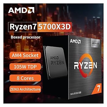CPU Processor AMD Ryzen 7 5700X3D Box CPU Gaming Processor 8
